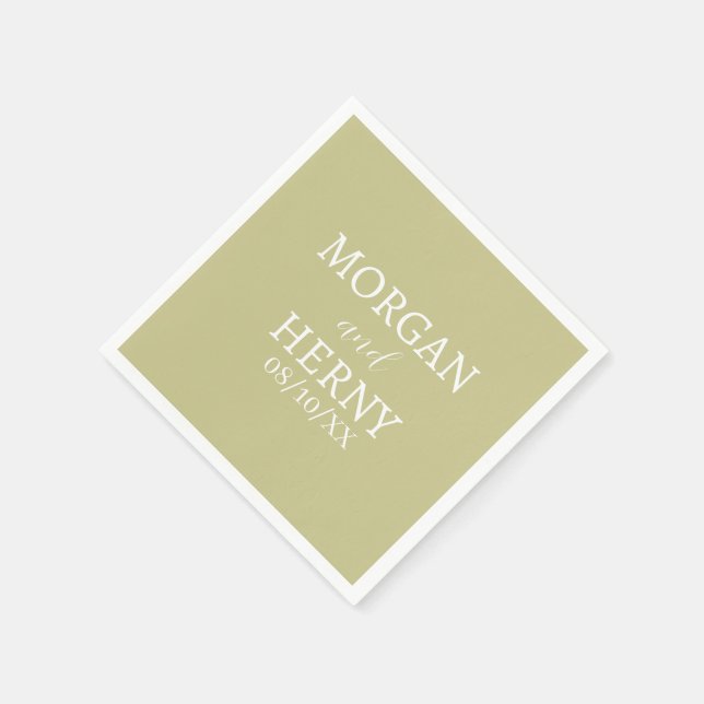 INDIVIDUELL GESTALTETER NAME STILVOLLE MODERNE HOC SERVIETTE (Ecke)