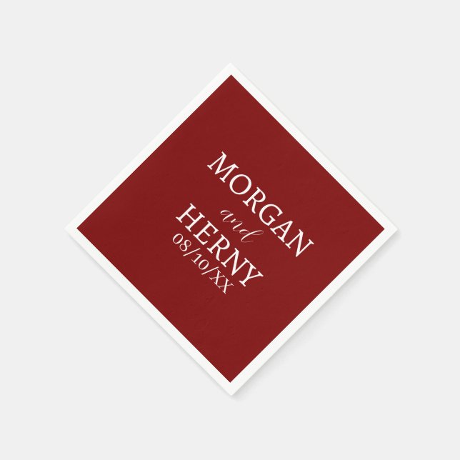 INDIVIDUELL GESTALTETER NAME STILVOLLE MODERNE HOC SERVIETTE (Ecke)