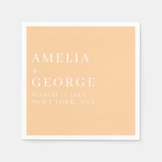 INDIVIDUELL GESTALTETER NAME STYLISCHE MODERNE HOC SERVIETTE (Vorderseite)