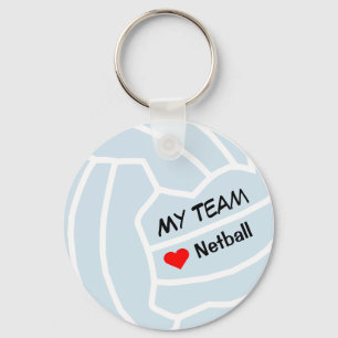 Individuell gestalteter Netballball Schlüsselanhänger