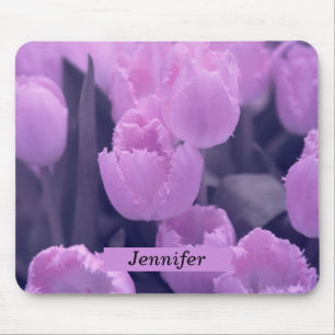 Individuell gestalteter schöner Lila Tulip Zurück  Mousepad