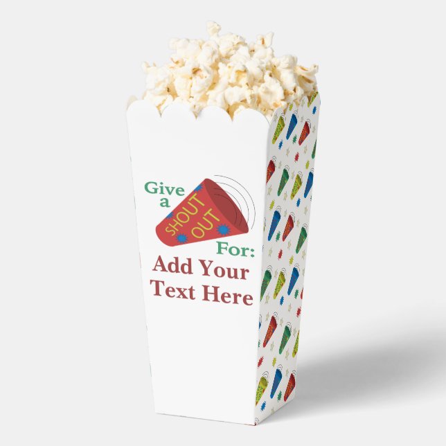 Individuell gestalteter Shout Popcorn Geschenkschachtel (Geplatzt)