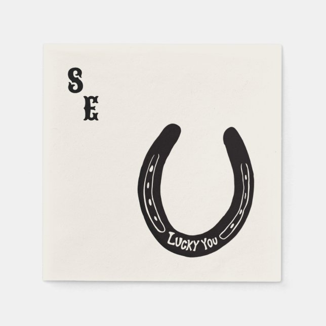 Individuell gestalteter Western Themed Cocktail Na Serviette (Vorderseite)