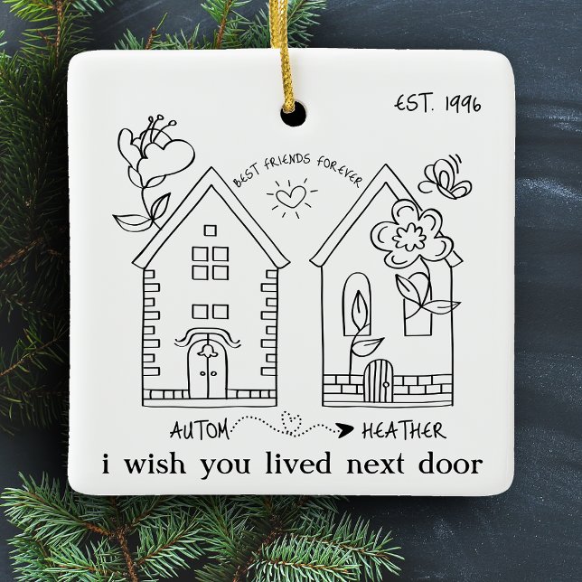 Individuell gestaltetes Bild für den besten Freund Keramikornament (Von Creator hochgeladen)