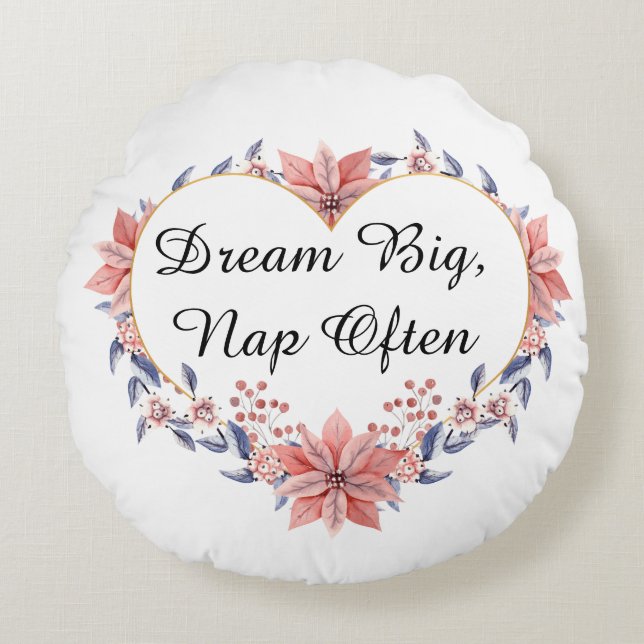 Individuell gestaltetes Design-Rundkissen für Wohn Rundes Kissen (Vorderseite)