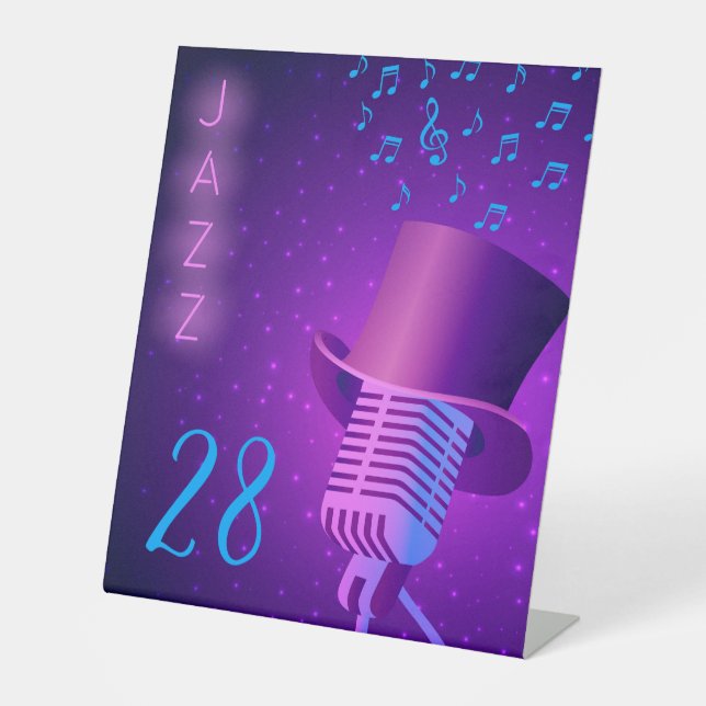 Individuell gestaltetes Jazz Night Club Tischtenni Sockelschild (Vorderseite)