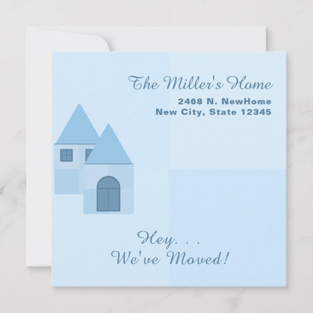 Individuell gestaltetes Party mit Umzug und Hausha Ankündigung (Vorderseite)