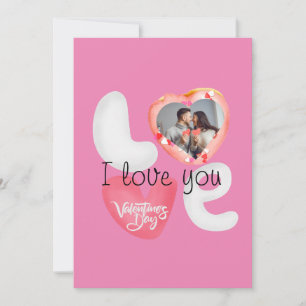 individuell gestaltetes rosa Donut-Liebes-Valentin Feiertagskarte