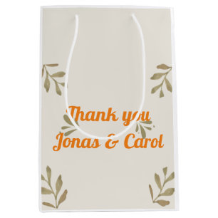 Individuell grüne Aquarell modern elegant Mittlere Geschenktüte