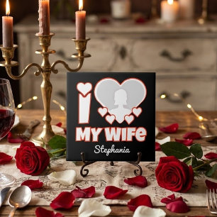 Individuell Ich liebe meine Frau – Name & Foto hin Fliese