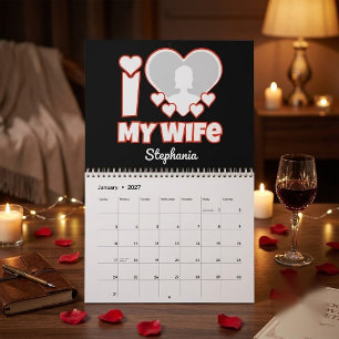 Individuell Ich liebe meine Frau – Name & Foto hin Kalender