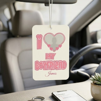Individuell Ich liebe meinen Freund – Foto & Name Autolufterfrischer