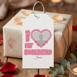 Individuell Ich liebe meinen Freund – Foto & Name Geschenkanhänger