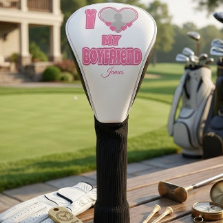Individuell Ich liebe meinen Freund – Foto & Name Golf Headcover