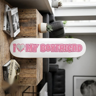 Individuell Ich liebe meinen Freund – Foto & Name Skateboard