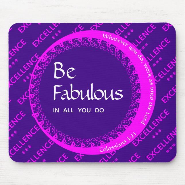 Individuell inspirierte Motivierend FABULOUS Lila Mousepad (Vorne)