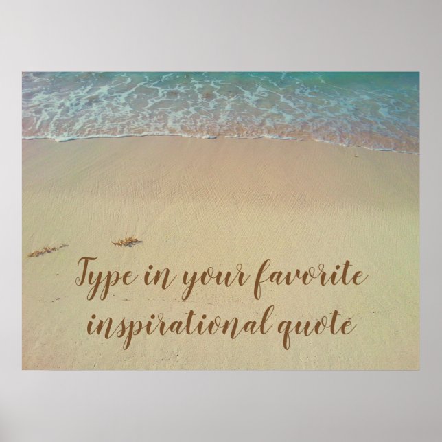 Individuell inspiriertes Zitat Strandposter Poster (Vorne)