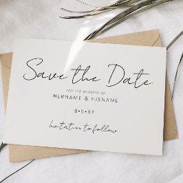 Individuell Minimalistisch Elegante Einfache Hochz Save The Date