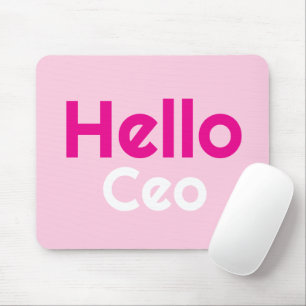 Individuell modern elegante rosa Hallo-Chefin-Mädc Mousepad