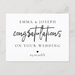 Individuell moderne chic Gratulation Couple Newlyw Postkarte