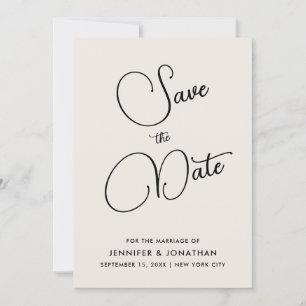 Individuell moderne, elegante, handgeschriebene Cr Save The Date