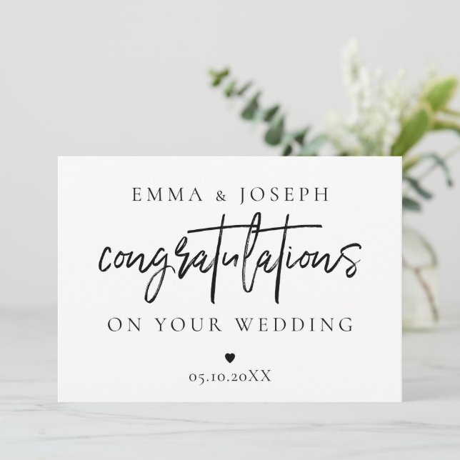 Individuell moderner Chic Gratulation Couple Newly (Stehend Vorderseite)