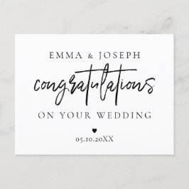 Individuell moderner Chic Gratulation Couple Newly Postkarte