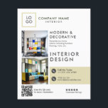 Individuell moderner Innendesign Flyer<br><div class="desc">Eleganter moderner,  individualisierbarer Flyer im Interieur.</div>