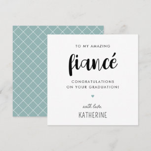Individuell moderner und Niedlicher Fiancé-Abschlu Karte