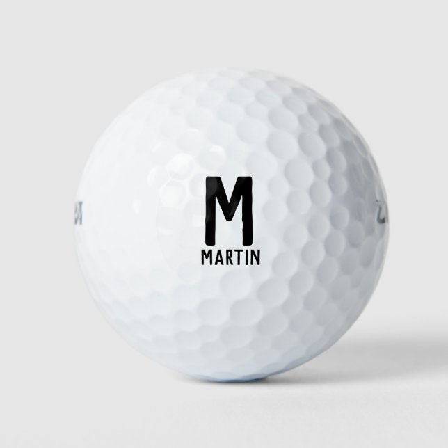 INDIVIDUELL MONOGRAMM NAME GOLF BALL FÜR PAPA (Vorderseite)