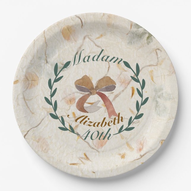 Individuell niedlicher klassischer, moderner Kraft Pappteller (Vorderseite)