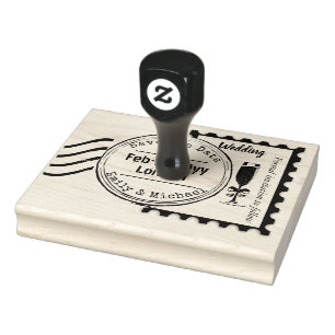 Individuell Save the Date POSTAGE-Hochzeits-Briefm Gummistempel