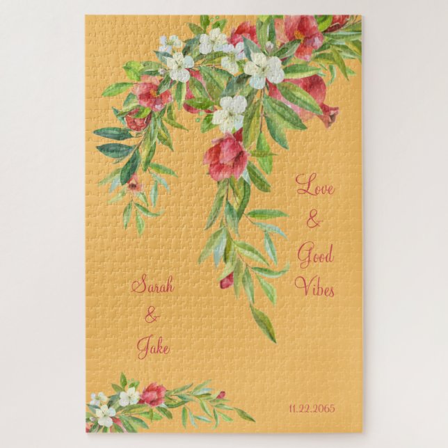 Individuell toskanische Hochzeitscouch Liebe & Gut Puzzle (Vertikal)