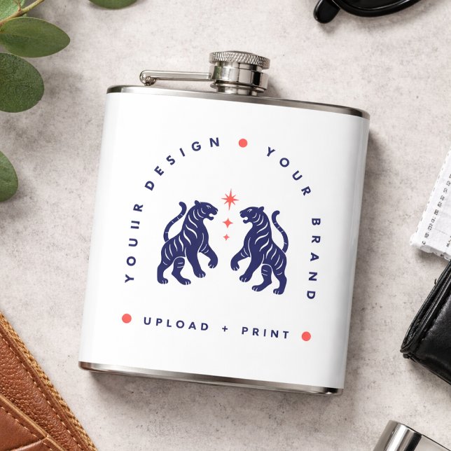 Individuelle 180ml-Flasche | Ihr personalisiertes  Flachmann (Upload your artwork and turn this flask into custom merch or a stylish gift)