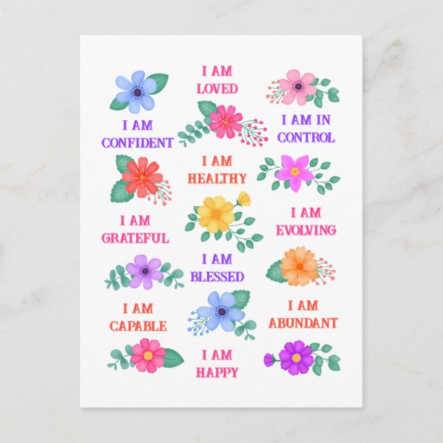 Individuelle Affirmation Inspiration Motivation Postkarte (Vorderseite)