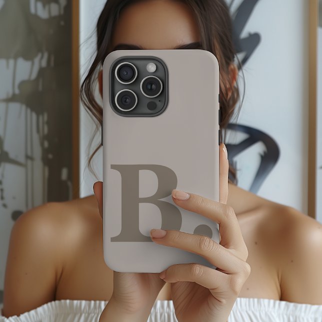 Individuelle anfänglich graue Handyhülle als Gesch iPhone Hülle (Bridesmaid Proposal Gray Phone Case Gift for Her, Modern Gray iPhone Case Bridal Shower Gift for Her)
