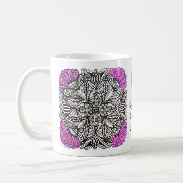 Individuelle Anfangsbuchstabe Kaffee ist eine Spra Kaffeetasse (Links)