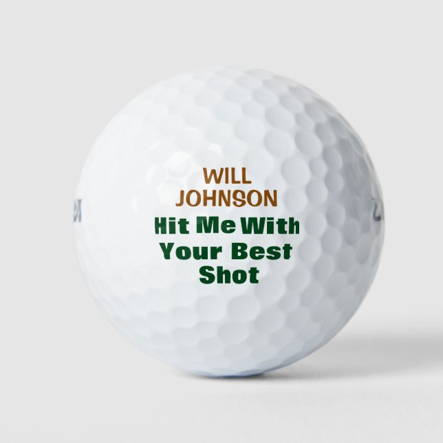 Individuelle Anpassung und Personalisierte Golfbäl Golfball (Vorderseite)