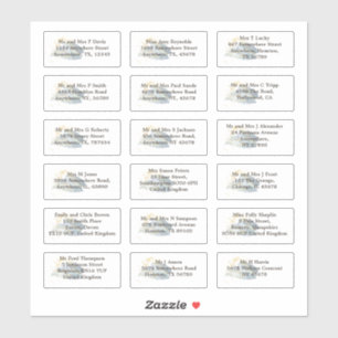 Individuelle Anschrift für den Namen der Hochzeit  Aufkleber