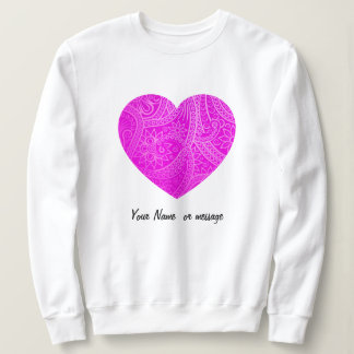 Individuelle ästhetische Dynamik Magenta Herzmuste Sweatshirt