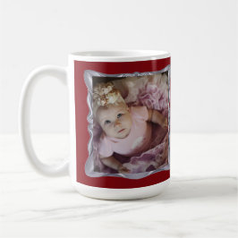 Individuelle Baby-Fotos und Name in Extravaganter  Kaffeetasse