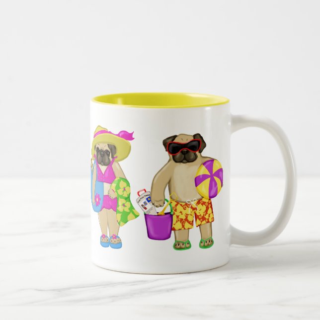 Individuelle Beach Mops Tasse (Rechts)