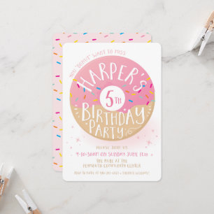 Individuelle Bestellung Harper's 5. Geburtstag süß Einladung