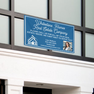Individuelle Blaue Immobilienunternehmen-Marketing Banner
