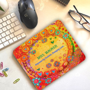 Individuelle Blume für Whimsical Hearts Mousepad