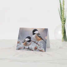 Individuelle Boutique Winter Chickadee-Weihnachtsk