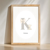 Individuelle Buchstabe K-Nursery-Wandkunst - Baby-