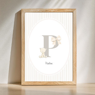 Individuelle Buchstabe P Kinderzimmer-Wandkunst - Poster