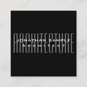 Individuelle Business Architect Elegante Beruflich Quadratische Visitenkarte