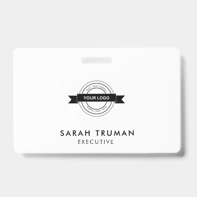 Individuelle Business Employee Card Minimalistisch Ausweis (Vorderseite)